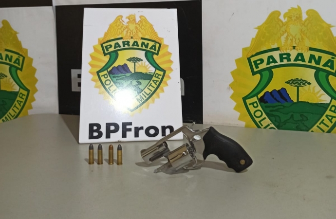 Arma de fogo e munições são apreendidas pelo BPFRON em Guaíra