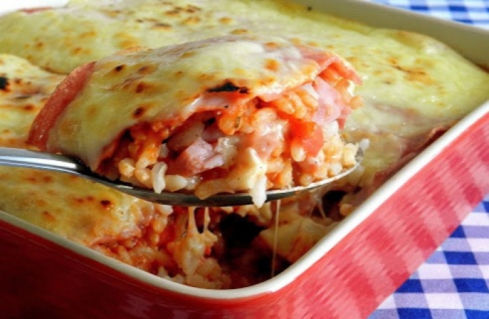 Arroz de forno a parmegiana