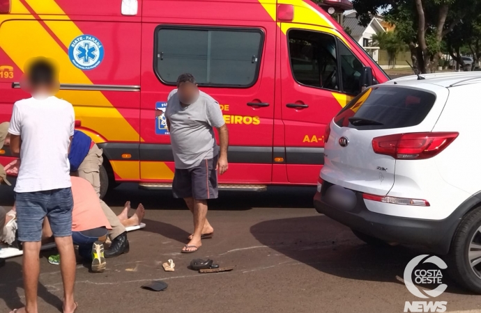 Atropelamento na Av Pedro Soccol deixa ciclista ferido