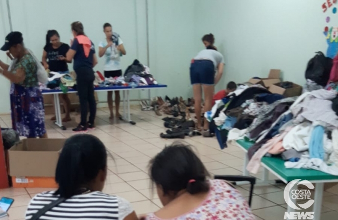 Bazar Solidário da ACAF segue até o final da tarde no bairro Santa Catarina em São Miguel do Iguaçu
