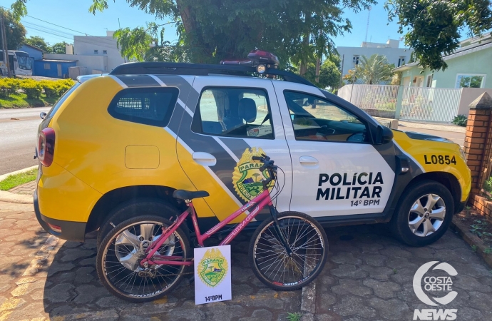 Bicicleta abandonada é recolhida pela Polícia Militar de Itaipulândia