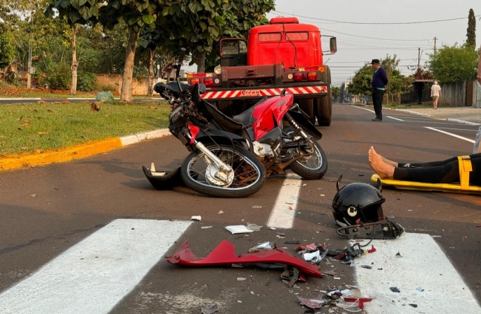 Biz fica destruída e mulher resulta com ferimentos em Santa Helena