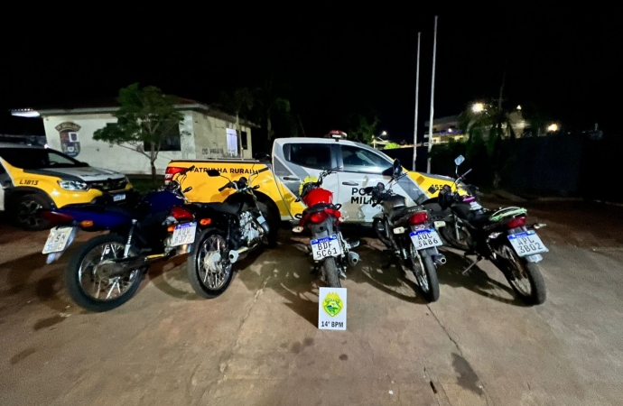 Blitz de trânsito apreende cinco motocicletas no centro de Medianeira