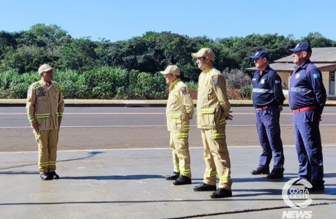 Bombeiros e Defesa Civil de Santa Helena realizam homenagem ao Cb. Ricieri