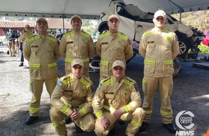 Bombeiros militares de São Miguel participam do 2º Desafio de Salvamento Veicular, em Curitiba