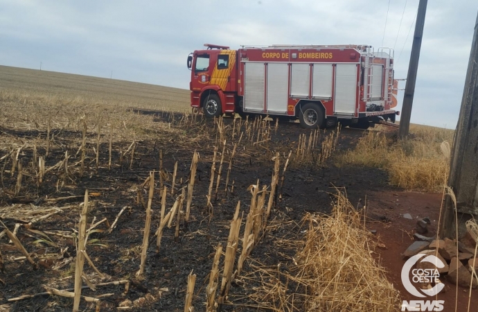 Bombeiros são acionados para combater incêndio em Santa Helena