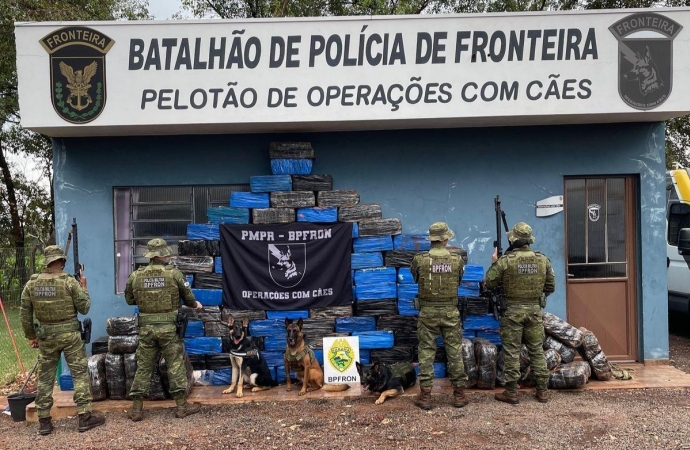 BPFRON apreende 2 toneladas de maconha em Santa Helena