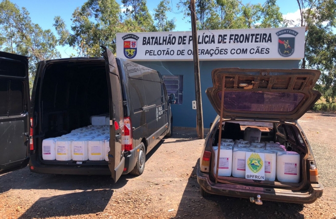 BPFron apreende agrotóxicos contrabandeados em Pato Bragado