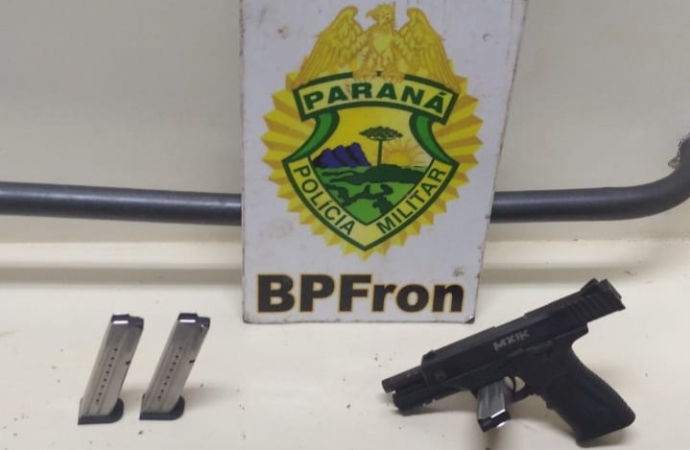 BPFRON apreende arma de fogo em Medianeira