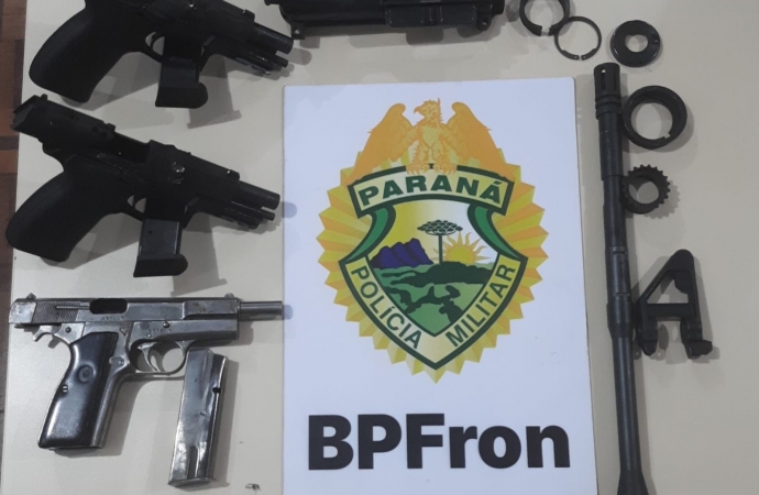 BPFRON apreende armas de fogo em Medianeira