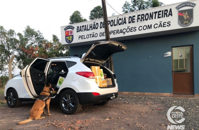 BPFRON apreende carro carregado com drogas em Pato Bragado