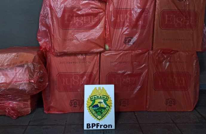 BPFRON apreende cigarros contrabandeados em Guaíra