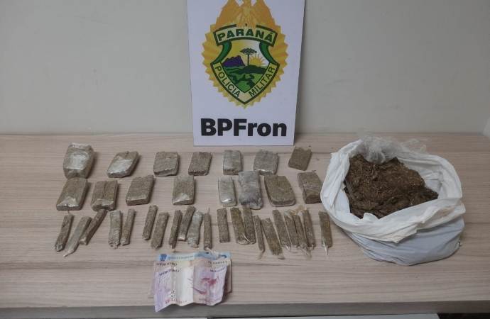 BPFron apreende droga em ponto de tráfico em Santa Helena