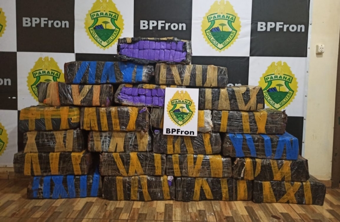 BPFron apreende mais de 300kg de maconha em Guaíra