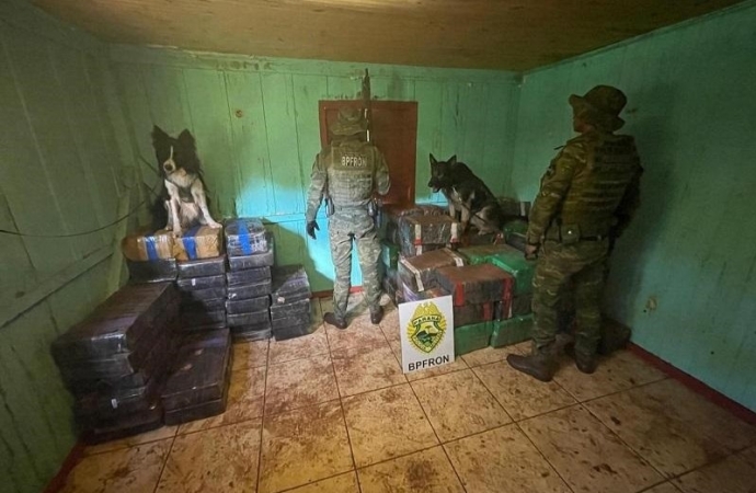 BPFRON apreende mais de uma tonelada e meia de maconha em Santa Helena