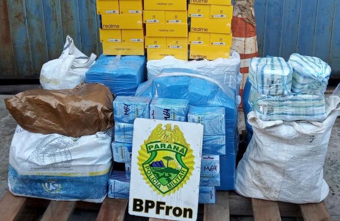 BPFRON apreende produtos contrabandeados durante abordagem em Matelândia