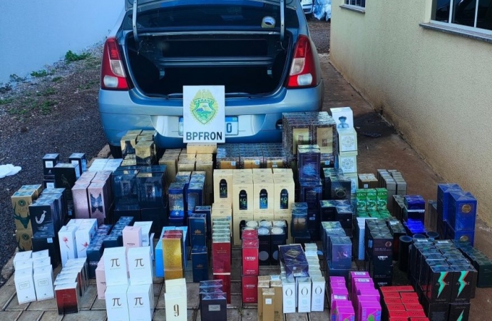 BPFRON apreende veículo carregado de perfumes importados avaliados em quase R$ 193.000,00