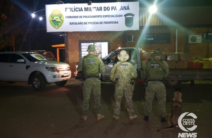 BPFRON, BOPE e Polícia Federal apreendem 2,4 toneladas de droga em Entre Rios do Oeste (Vídeo)