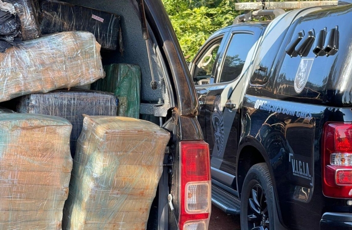 BPFron e NEPOM apreendem 2,7 toneladas de droga em Santa Helena