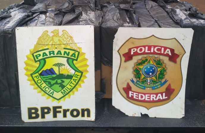 BPFRON e PF apreendem cigarros contrabandeados em Santa Helena