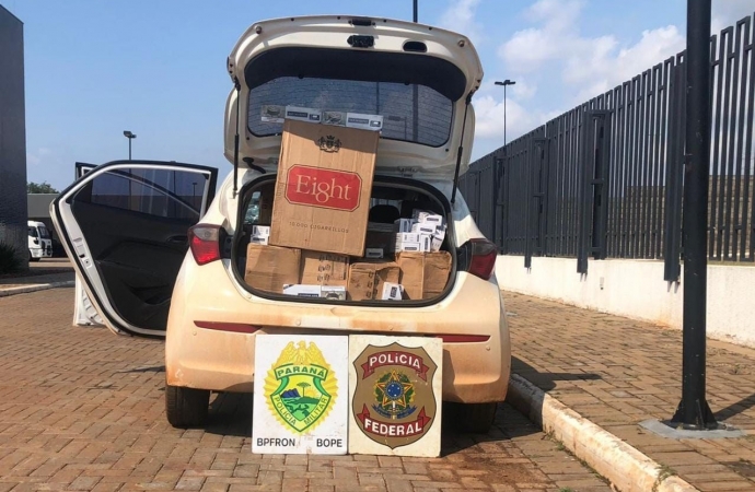 BPFron e PF cumprem mandado de prisão e apreendem veículo em Guaíra