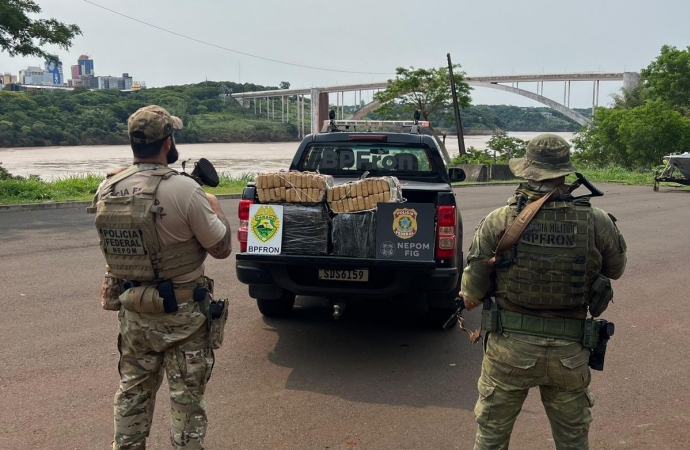 BPFRON e Polícia Federal apreendem drogas em Foz do Iguaçu