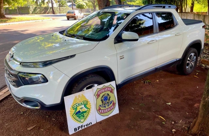 BPFRON e Polícia Federal recuperam veículo furtado em Guaíra