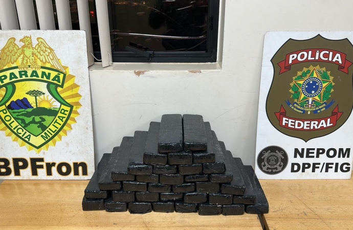 BPFRON encaminha mulher com quase 23kg de maconha na mala em ônibus