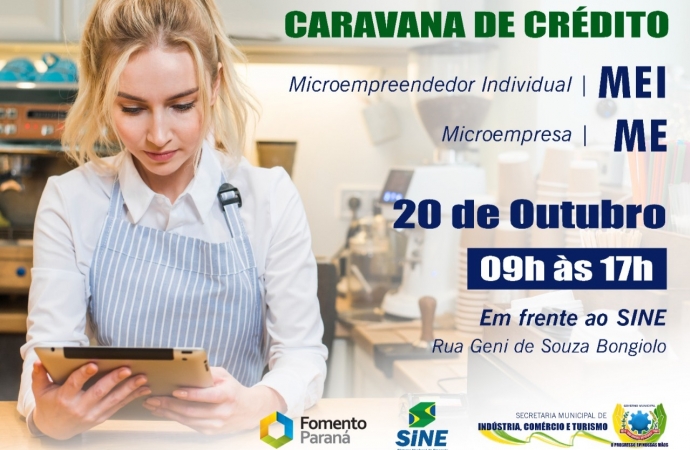 Caravana de Crédito da Fomento PR estará na quarta-feira (20) em São Miguel do Iguaçu