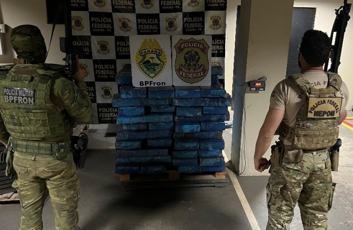 Carga milionária de maconha é apreendida em Guaíra