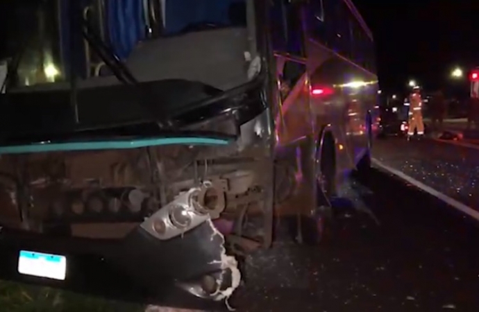 Casal morre em colisão frontal entre moto e ônibus na BR-277 em Cascavel