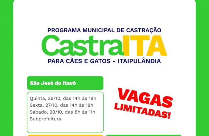 CastraIta irá fazer inscrições nas comunidades