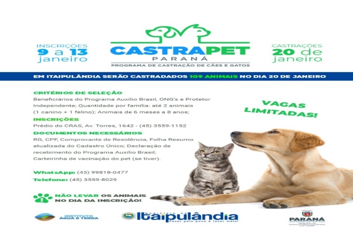 CASTRAPET estará em Itaipulândia no mês de janeiro
