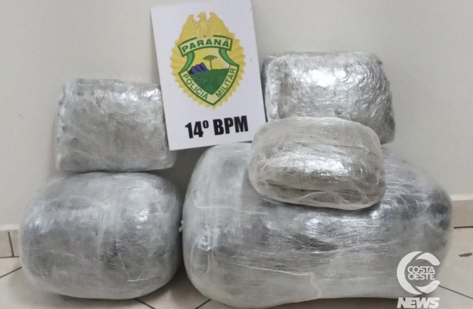 Choque apreende entorpecente e prende motorista em Santa Terezinha de Itaipu