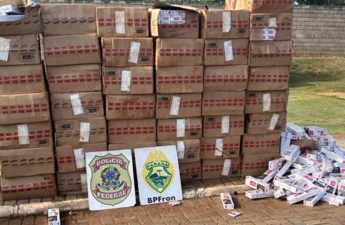 Cigarros contrabandeados são apreendidos em Marechal Cândido Rondon