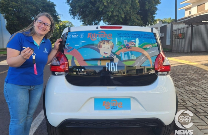 Colégio Franciscano Nossa Senhora de Fátima ganha um carro no concurso Agrinho