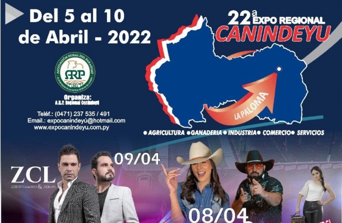 Começa hoje a 22ª Expo Regional Canindeyú no Paraguai