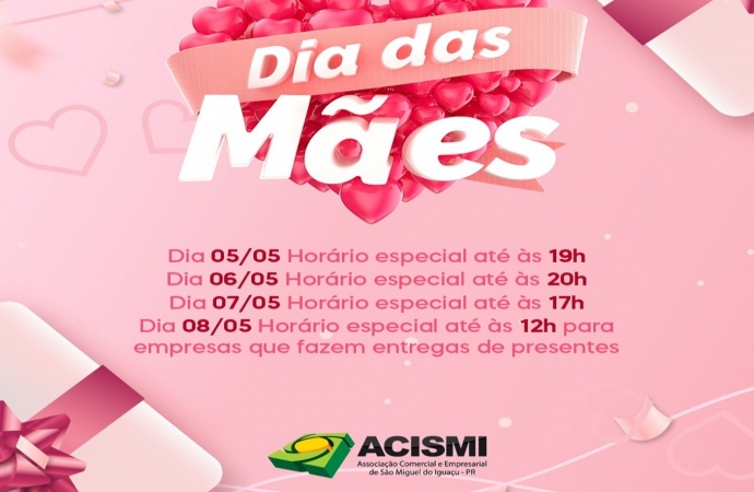 Comércio de São Miguel vai atender em horário especial nessa semana das mães