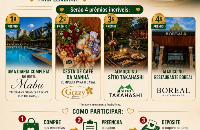 Compre no comércio local e participe da Campanha do ‘Dia dos Namorados’ da Acismi