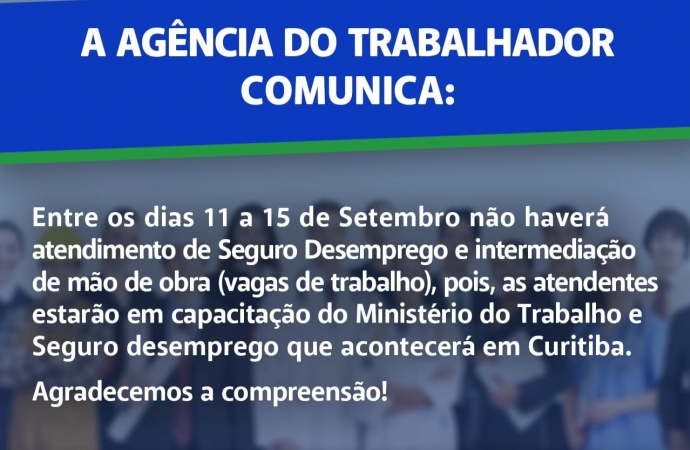 COMUNICADO: Agência do Trabalhador de Missal