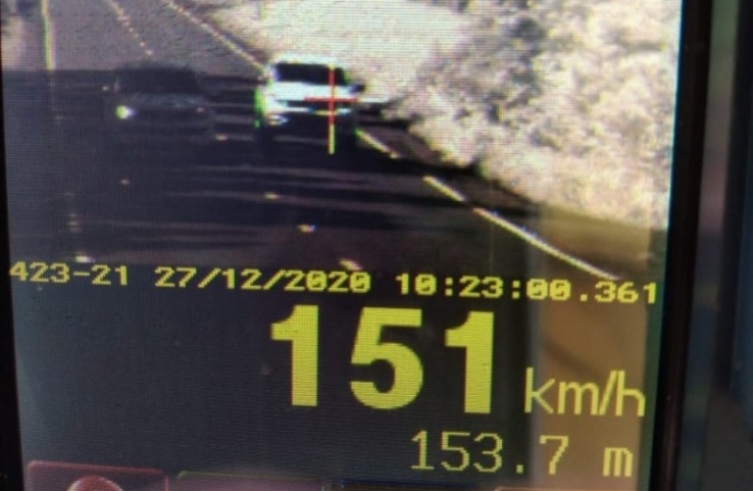 Condutor é flagrado conduzindo veículo à 151 km/h na PR 495 entre Santa Helena e Marechal Rondon