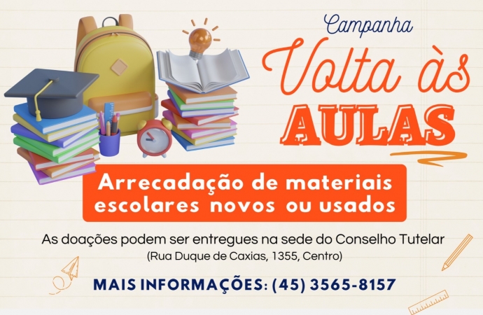Conselho Tutelar da Criança e do Adolescente de São Miguel do Iguaçu realiza campanha ‘Volta às aulas’