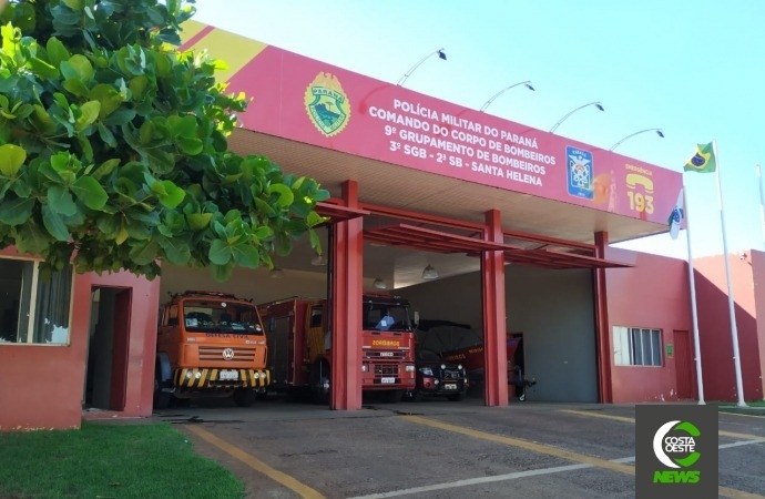 Contato com o Corpo de Bombeiros e Defesa Civil de Santa Helena devem ser feitos via 190 da Polícia Militar