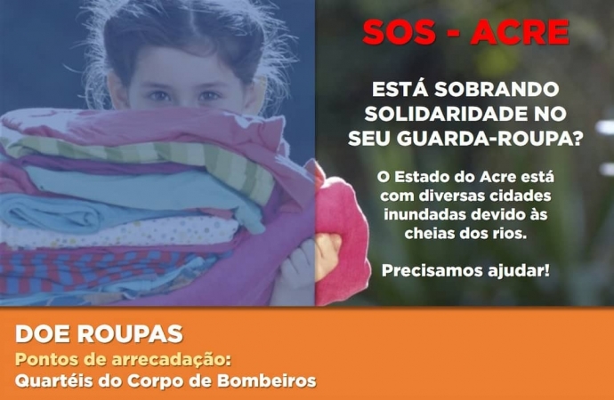 Corpo de Bombeiros e Defesa Civil do Paraná fazem campanha solidária para as vítimas das enchentes do Acre