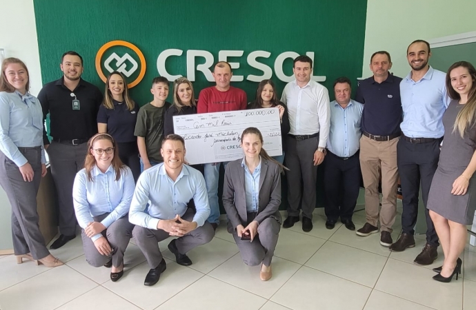 Cresol premia com R$ 100 mil cooperado de Serranópolis do Iguaçu