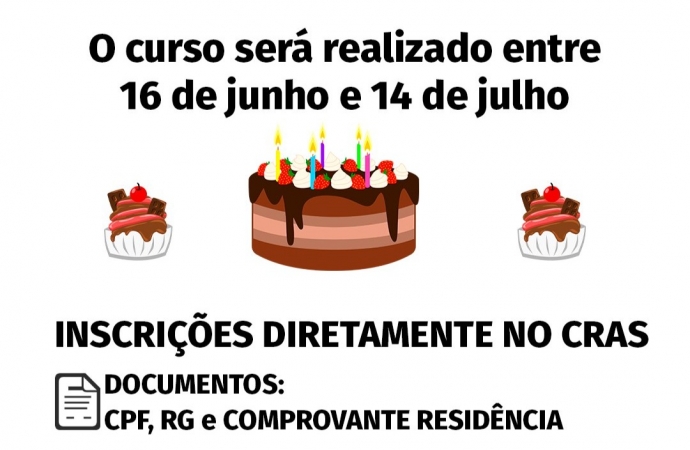 Curso de doces para festa é ofertado gratuitamente em Serranópolis do Iguaçu