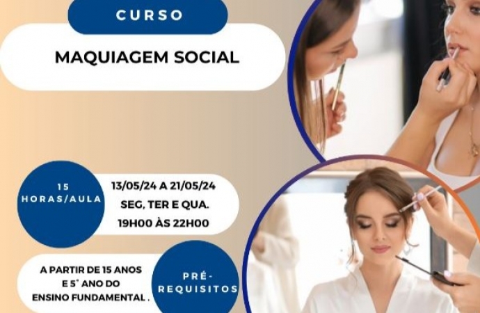 Curso de Maquiagem Social traz oportunidade para Santa Helena