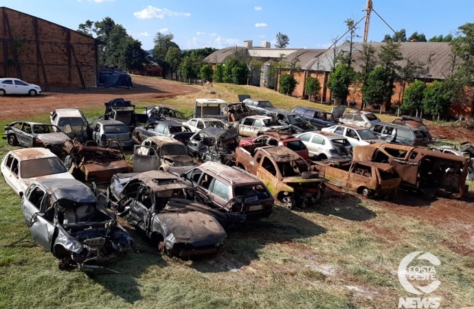 Polícia Civil de São Miguel do Iguaçu promove mutirão de destruição de veículos inservíveis em parceria com instituições locais