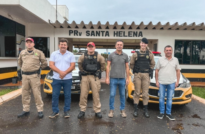 Dinho Maraskin se reúne com forças policiais para alinhar projetos futuros em Santa Helena