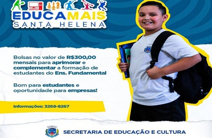 Educa Mais Santa Helena divulga primeiras empresas habilitadas no programa